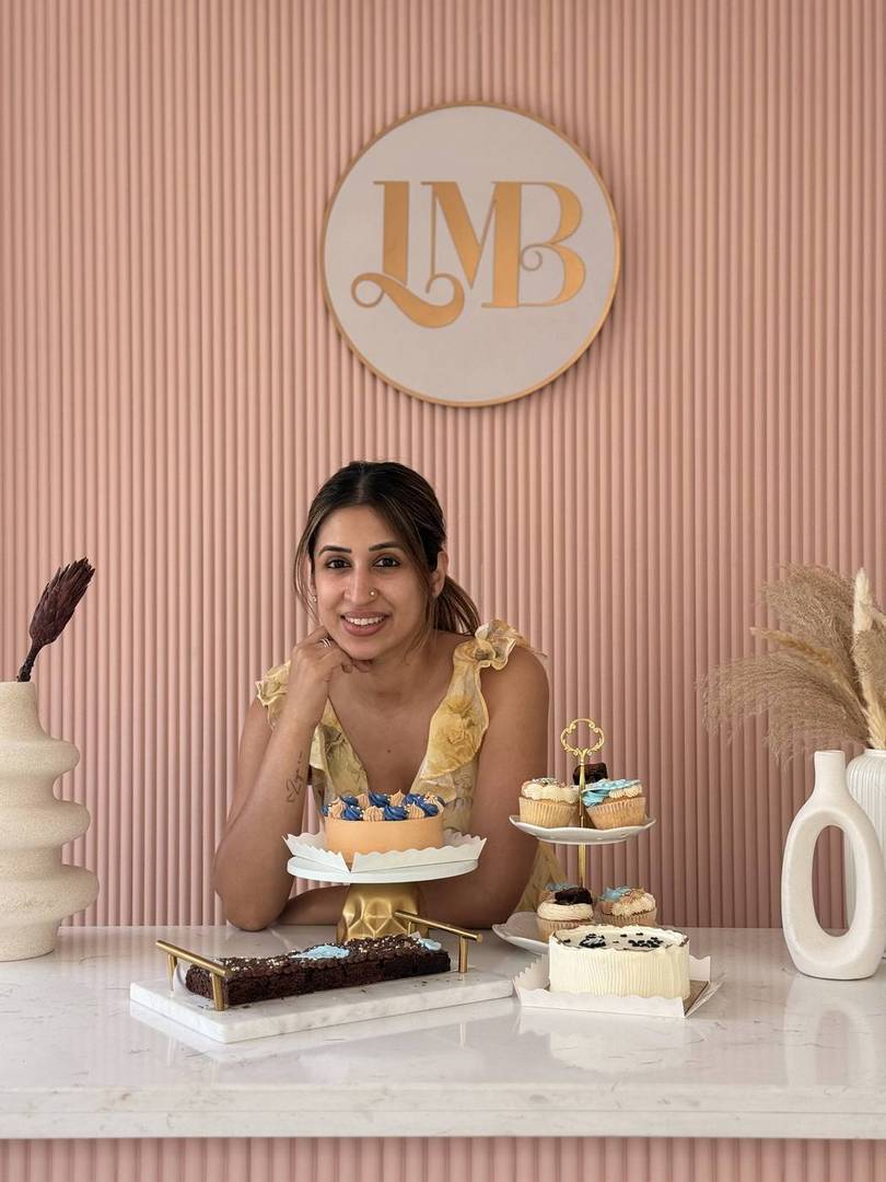 Yamini Brahmawar, founder of LittleMissBaker, in her Hyderabad studio